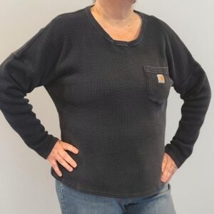 Carhartt Navy Waffle Knit Sweatshirt